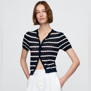 GAP X Doen striped linen cardigan size M